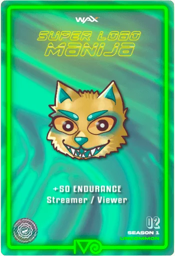 carta #02 del Ivoverso - Super Lobo Manija - Emote de lobo dorado