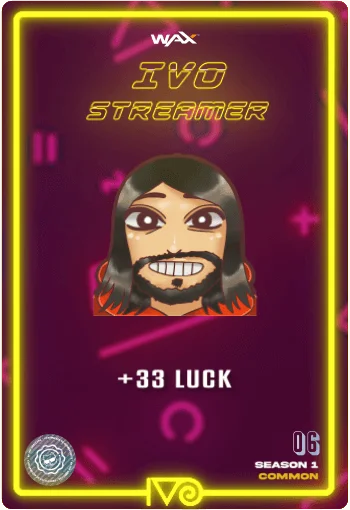 carta #06 del Ivoverso - Ivo Streamer - Emote de Ivo sonriente