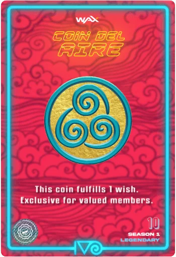 Carta Coin del Aire moneda del Ivoverso