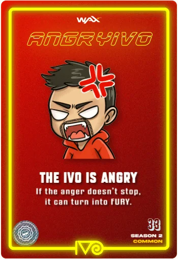 Carta AngryIvo Emote de Ivo Enojado del Ivoverso