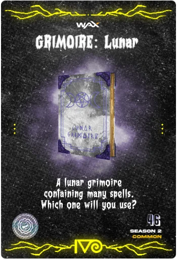 Carta Grimorio Lunar de la colección Classic Horror Monsters del Ivoverso