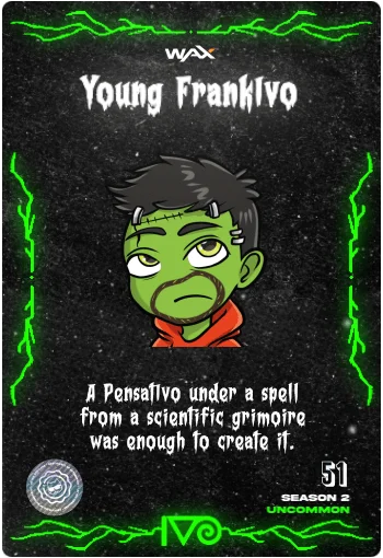 Carta Young FrankIvo de la colección Classic Horror Monsters del Ivoverso