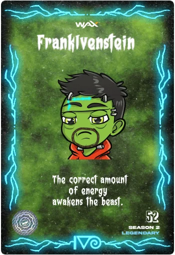 Carta FrankIvenstein de la colección Classic Horror Monsters del Ivoverso