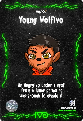 Carta Young WolfIvo de la colección Classic Horror Monsters del Ivoverso