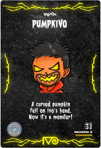 Carta PumpkIvo de la colección Classic Horror Monsters del Ivoverso