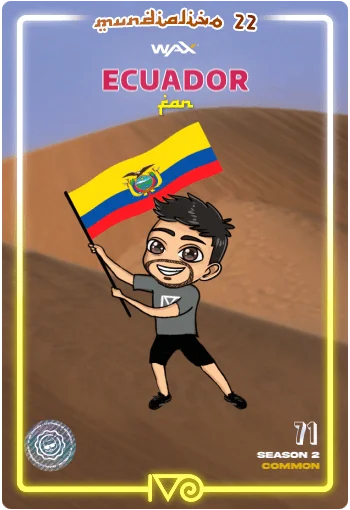 Carta Fan Ecuador del MundialIvo 2022 del Ivoverso
