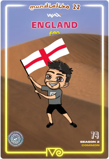 Carta Fan England del MundialIvo 2022 del Ivoverso