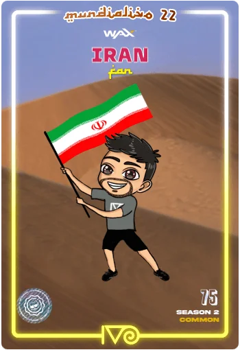 Carta Fan Iran del MundialIvo 2022 del Ivoverso