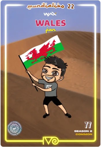 Carta Fan Wales del MundialIvo 2022 del Ivoverso