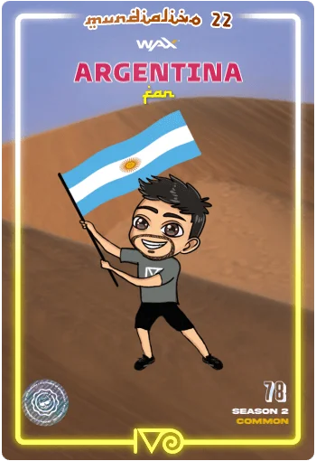 Carta Fan Argentina del MundialIvo 2022 del Ivoverso