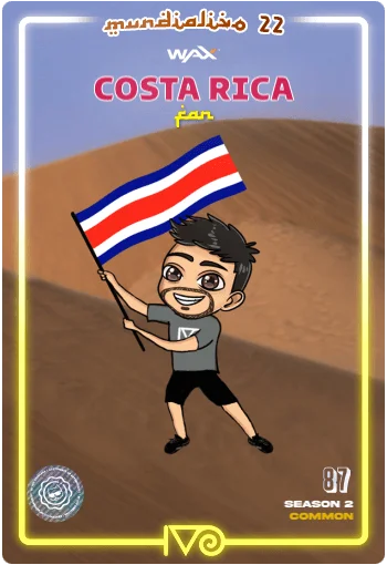 Carta Fan Costa Rica del MundialIvo 2022 del Ivoverso