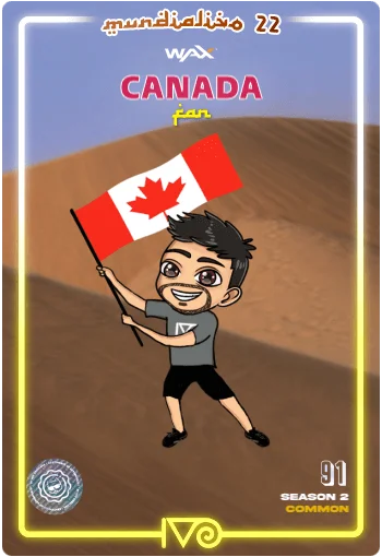 Carta Fan Canada del MundialIvo 2022 del Ivoverso