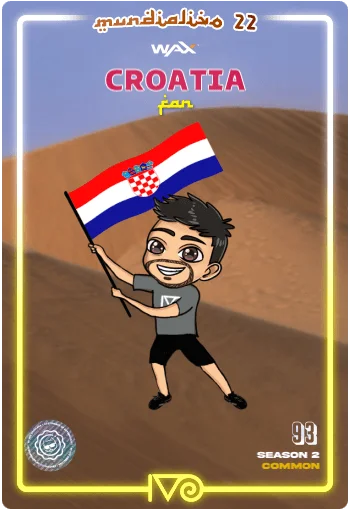 Carta Fan Croatia del MundialIvo 2022 del Ivoverso
