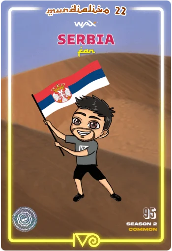 Carta Fan Serbia del MundialIvo 2022 del Ivoverso