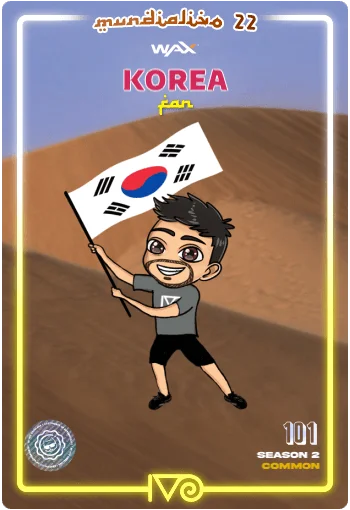 Carta Fan Korea del MundialIvo 2022 del Ivoverso
