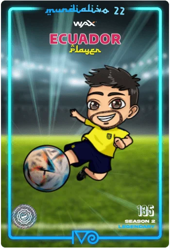 Carta Legendaria Ivo jugador de Ecuador del MundialIvo 2022 del Ivoverso