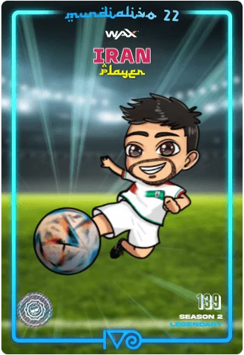 Carta Legendaria Ivo jugador de Iran del MundialIvo 2022 del Ivoverso