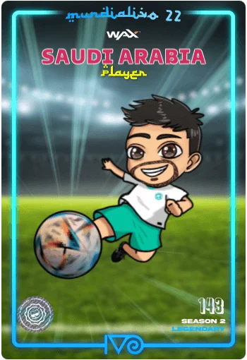 Carta Legendaria Ivo jugador de Saudi Arabia del MundialIvo 2022 del Ivoverso