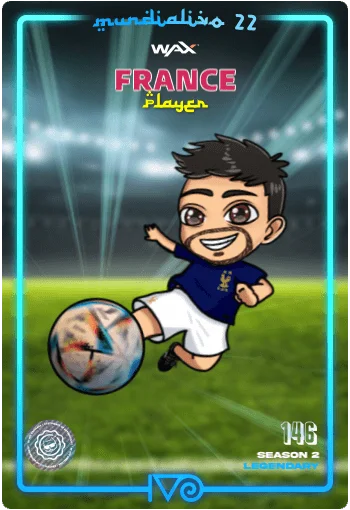 Carta Legendaria Ivo jugador de France del MundialIvo 2022 del Ivoverso