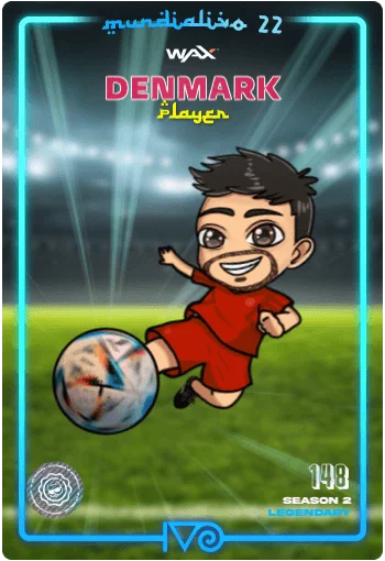 Carta Legendaria Ivo jugador de Denmark del MundialIvo 2022 del Ivoverso