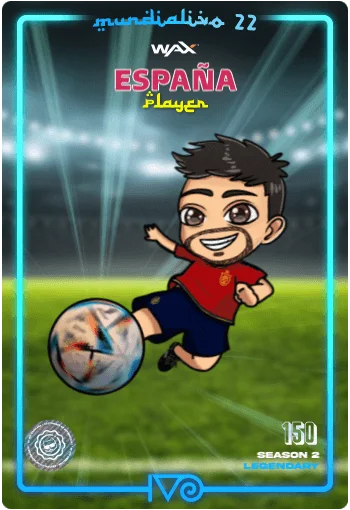 Carta Legendaria Ivo jugador de España del MundialIvo 2022 del Ivoverso