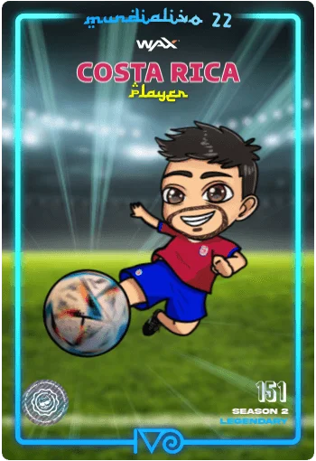 Carta Legendaria Ivo jugador de Costa Rica del MundialIvo 2022 del Ivoverso