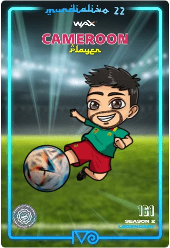 Carta Legendaria Ivo jugador de Cameroon del MundialIvo 2022 del Ivoverso