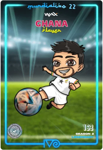Carta Legendaria Ivo jugador de Ghana del MundialIvo 2022 del Ivoverso
