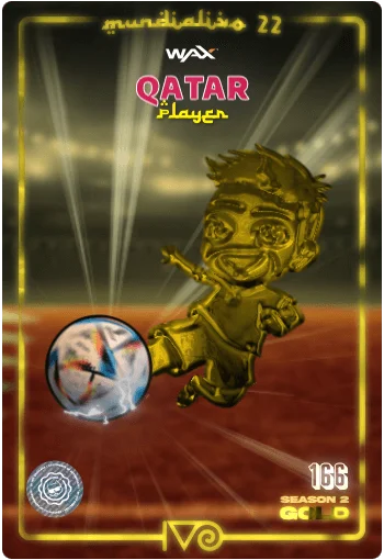 Carta Gold Ivo jugador de Qatar del MundialIvo 2022 del Ivoverso
