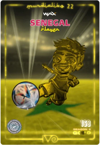 Carta Gold Ivo jugador de Senegal del MundialIvo 2022 del Ivoverso