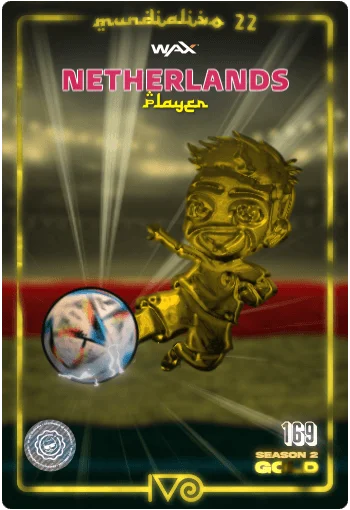 Carta Gold Ivo jugador de Netherlands del MundialIvo 2022 del Ivoverso