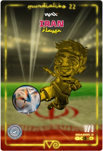 Carta Gold Ivo jugador de Iran del MundialIvo 2022 del Ivoverso