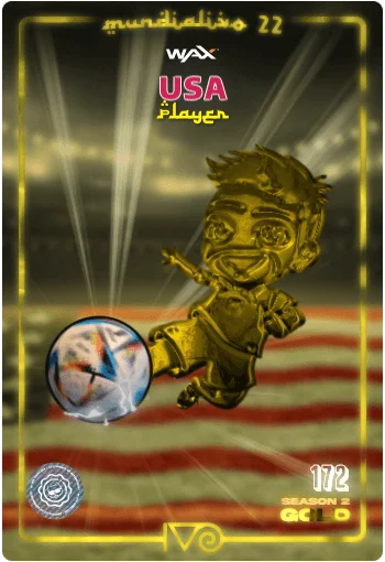Carta Gold Ivo jugador de USA del MundialIvo 2022 del Ivoverso