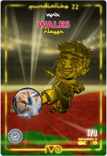 Carta Gold Ivo jugador de Wales del MundialIvo 2022 del Ivoverso