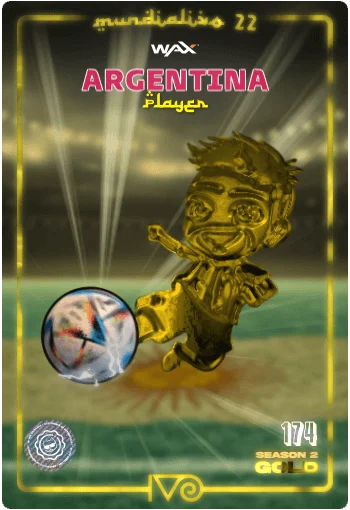 Carta Gold Ivo jugador de Argentina del MundialIvo 2022 del Ivoverso