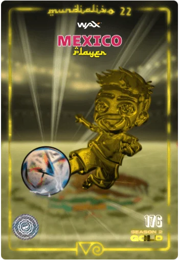 Carta Gold Ivo jugador de Mexico del MundialIvo 2022 del Ivoverso
