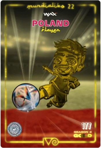 Carta Gold Ivo jugador de Poland del MundialIvo 2022 del Ivoverso