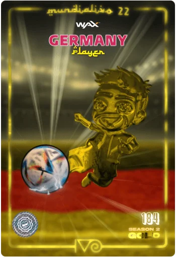 Carta Gold Ivo jugador de Germany del MundialIvo 2022 del Ivoverso