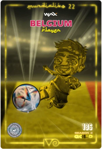 Carta Gold Ivo jugador de Belgium del MundialIvo 2022 del Ivoverso