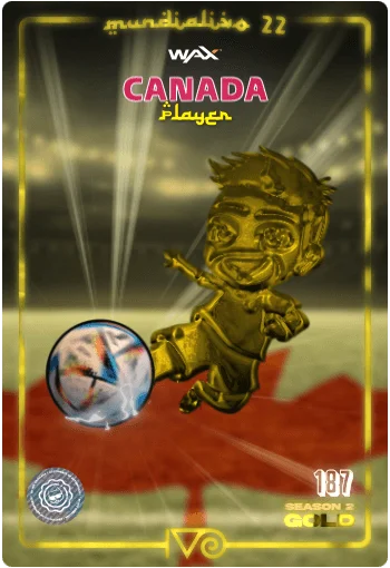 Carta Gold Ivo jugador de Canada del MundialIvo 2022 del Ivoverso