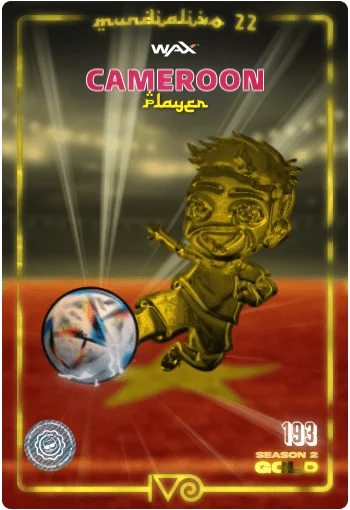 Carta Gold Ivo jugador de Cameroon del MundialIvo 2022 del Ivoverso