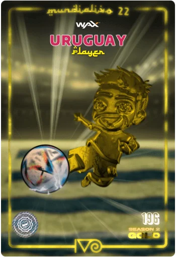 Carta Gold Ivo jugador de Uruguay del MundialIvo 2022 del Ivoverso