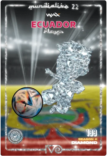 Carta Diamond Ivo jugador de Ecuador del MundialIvo 2022 del Ivoverso