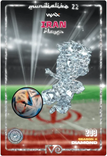 Carta Diamond Ivo jugador de Iran del MundialIvo 2022 del Ivoverso