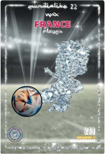 Carta Diamond Ivo jugador de France del MundialIvo 2022 del Ivoverso