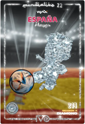 Carta Diamond Ivo jugador de España del MundialIvo 2022 del Ivoverso