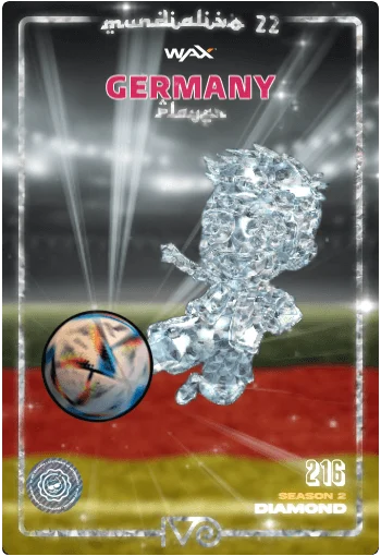 Carta Diamond Ivo jugador de Germany del MundialIvo 2022 del Ivoverso