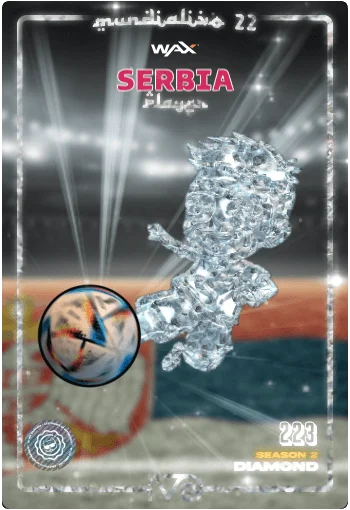 Carta Diamond Ivo jugador de Serbia del MundialIvo 2022 del Ivoverso