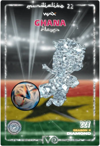 Carta Diamond Ivo jugador de Ghana del MundialIvo 2022 del Ivoverso