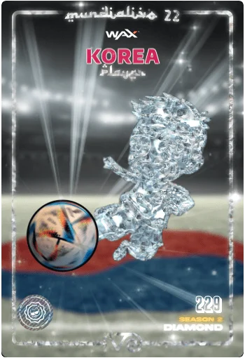Carta Diamond Ivo jugador de Korea del MundialIvo 2022 del Ivoverso